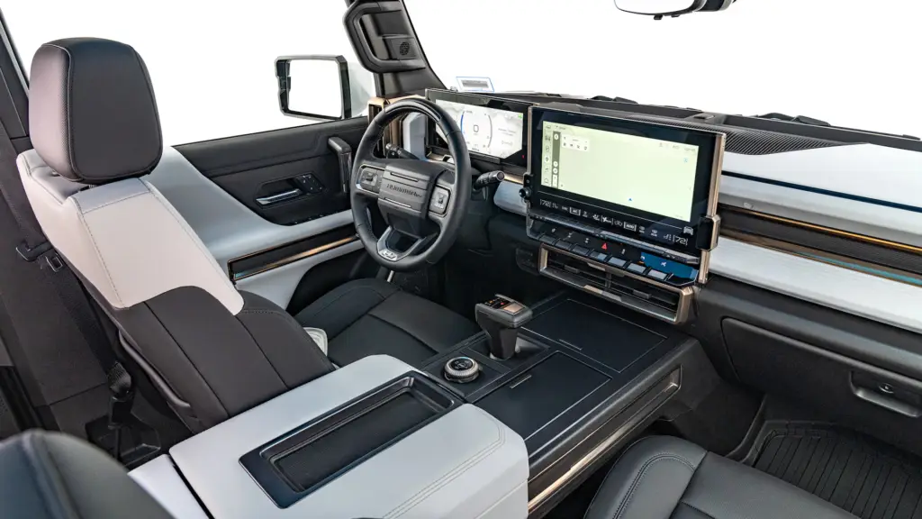 pickup truck gmc hummer ev interior