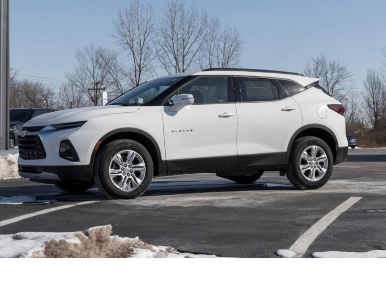 Chevrolet Blazer display in snow