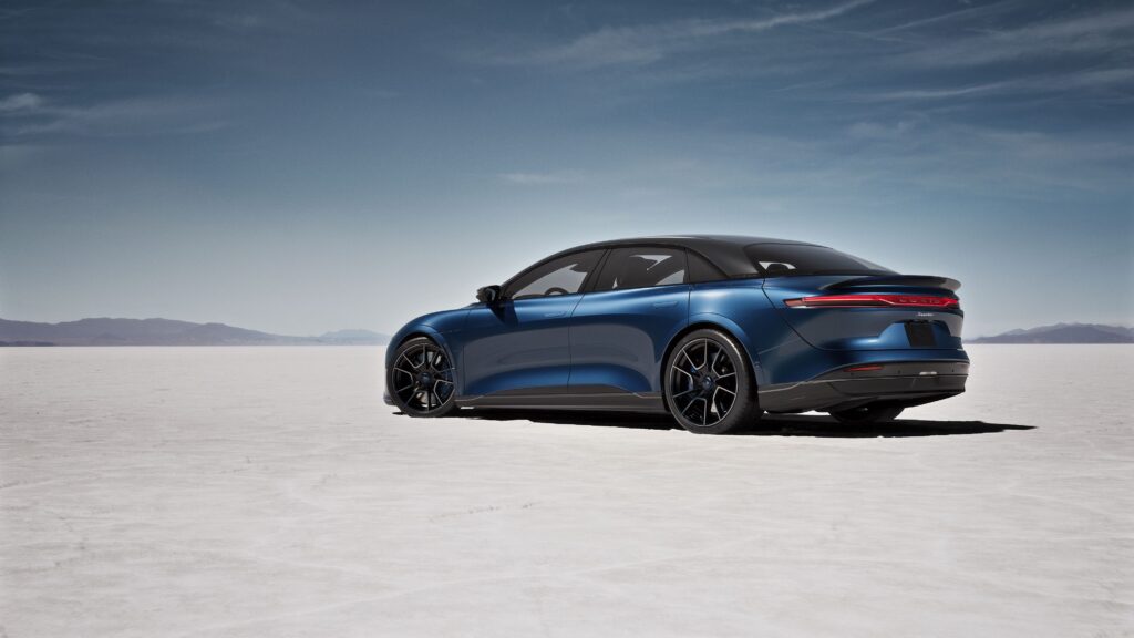 lucid air car outside look